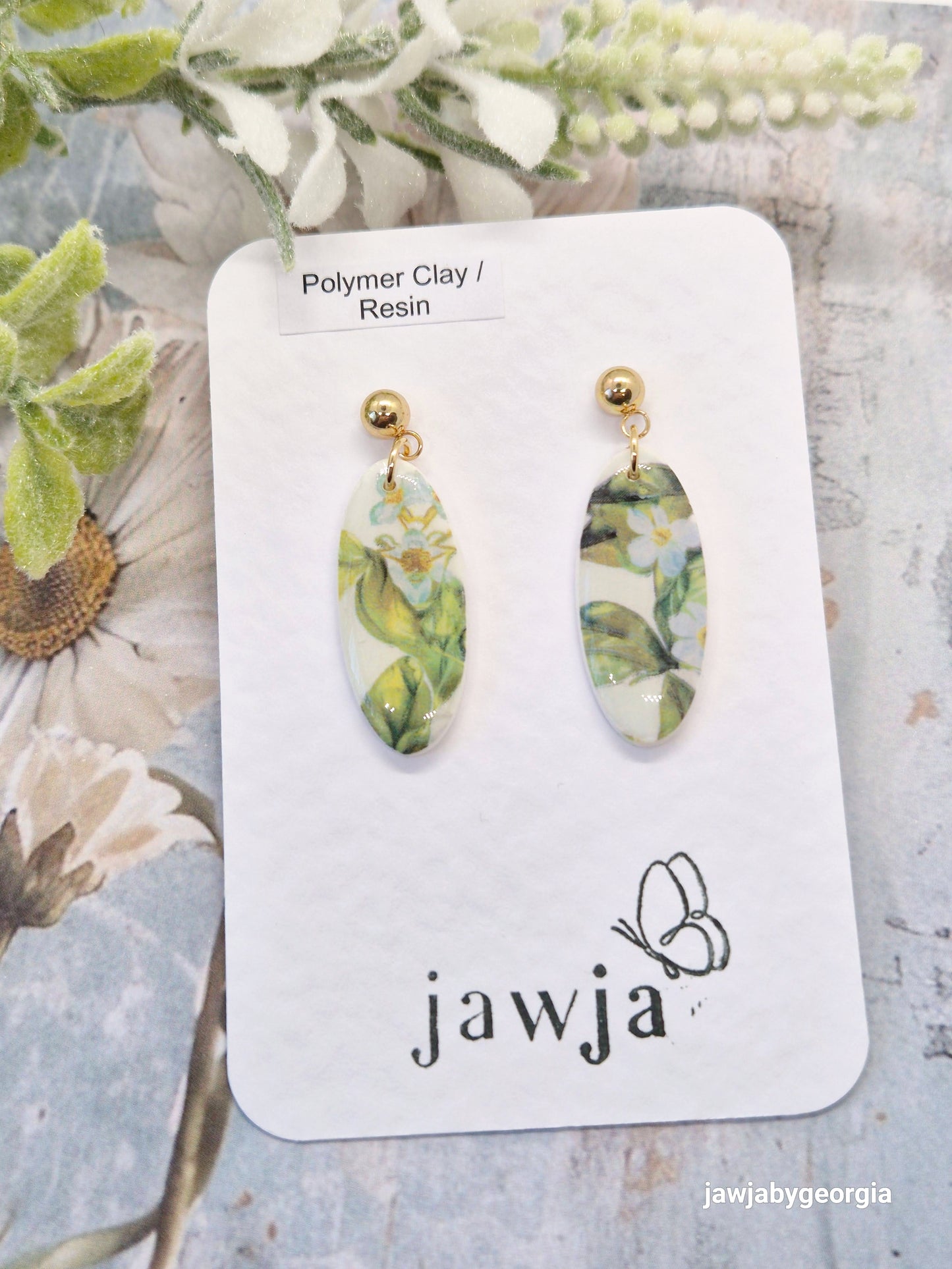 FLORAL POLYMER CLAY EARRINGS