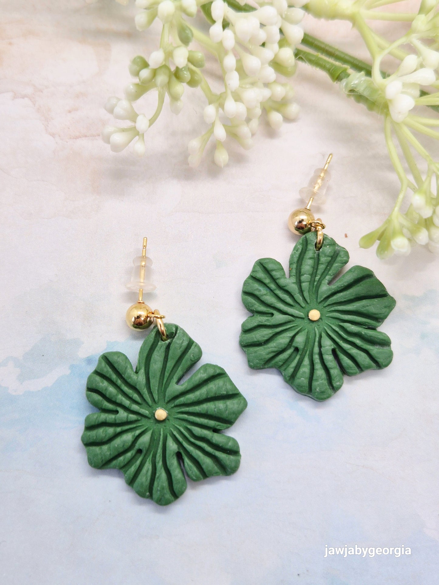 BOTANICAL POLYMER CLAY EARRINGS