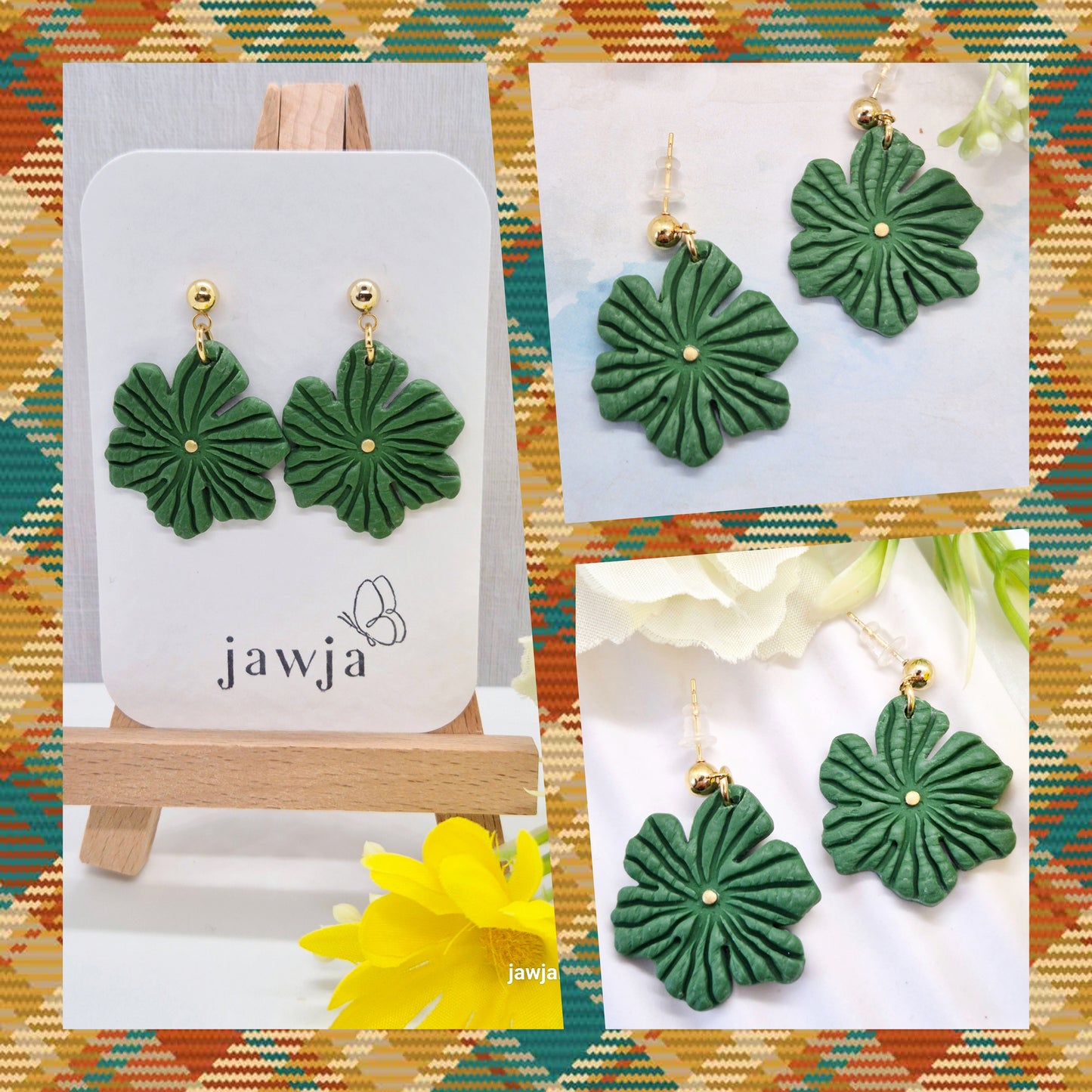 BOTANICAL POLYMER CLAY EARRINGS