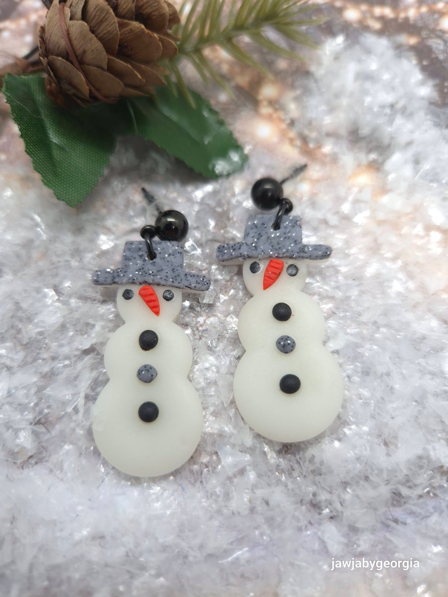 SNOWMAN POLYMER CLAY EARRINGS