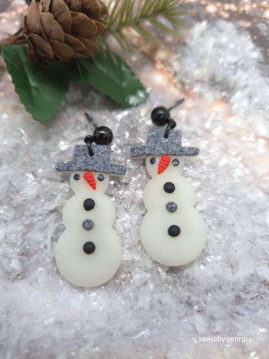 SNOWMAN POLYMER CLAY EARRINGS