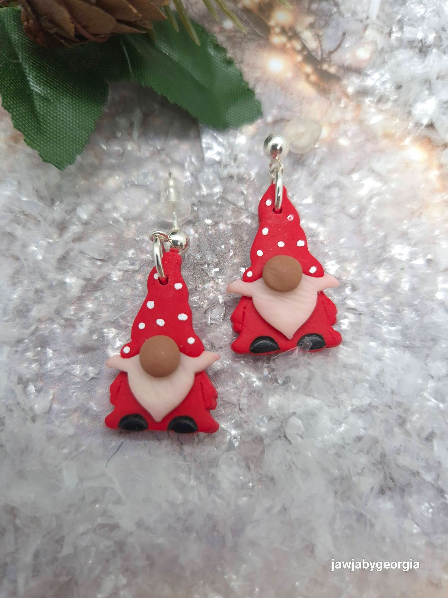 SMALL GNOME POLYMER CLAY EARRINGS