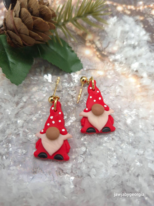 SMALL GNOME POLYMER CLAY EARRINGS