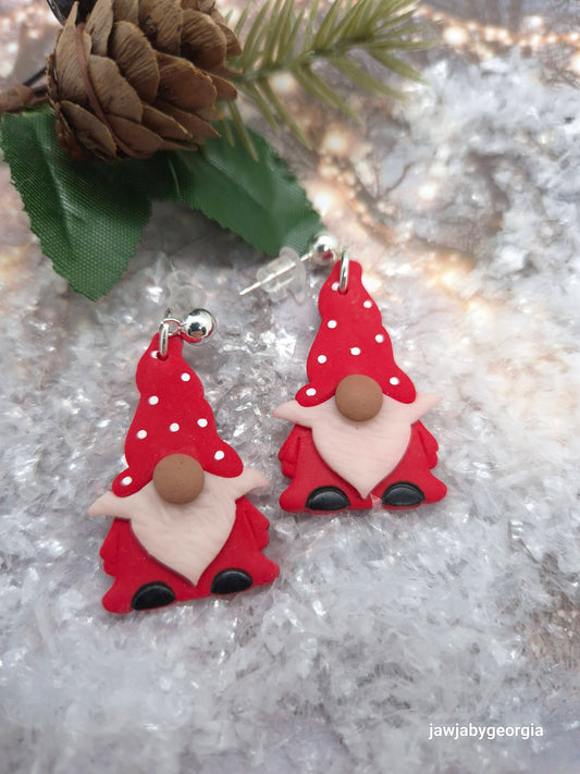 LARGE GNOME POLYMER CLAY EARRINGS