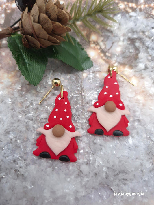 LARGE GNOME POLYMER CLAY EARRINGS