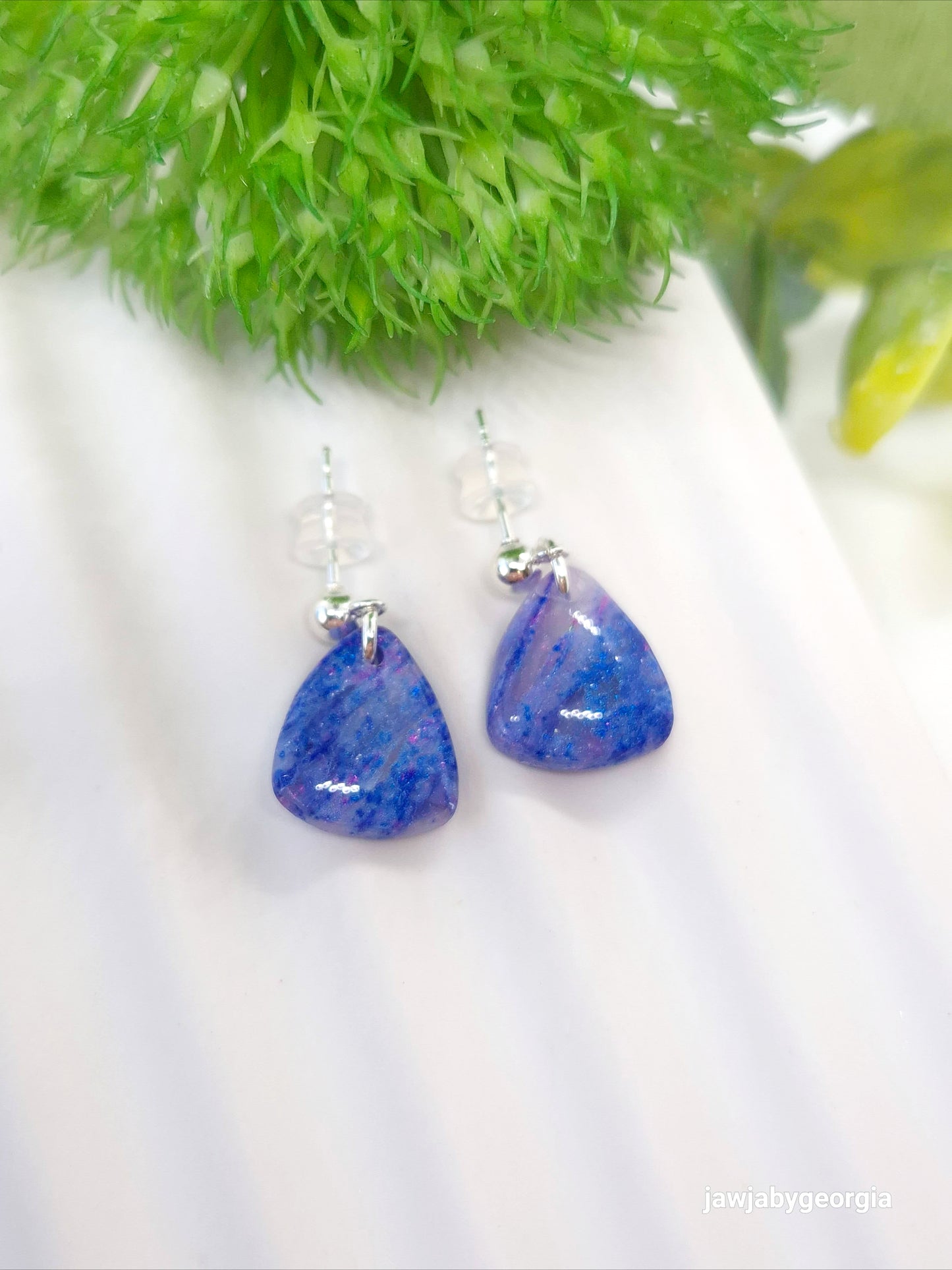 COSMIC BLUE POLYMER CLAY EARRINGS