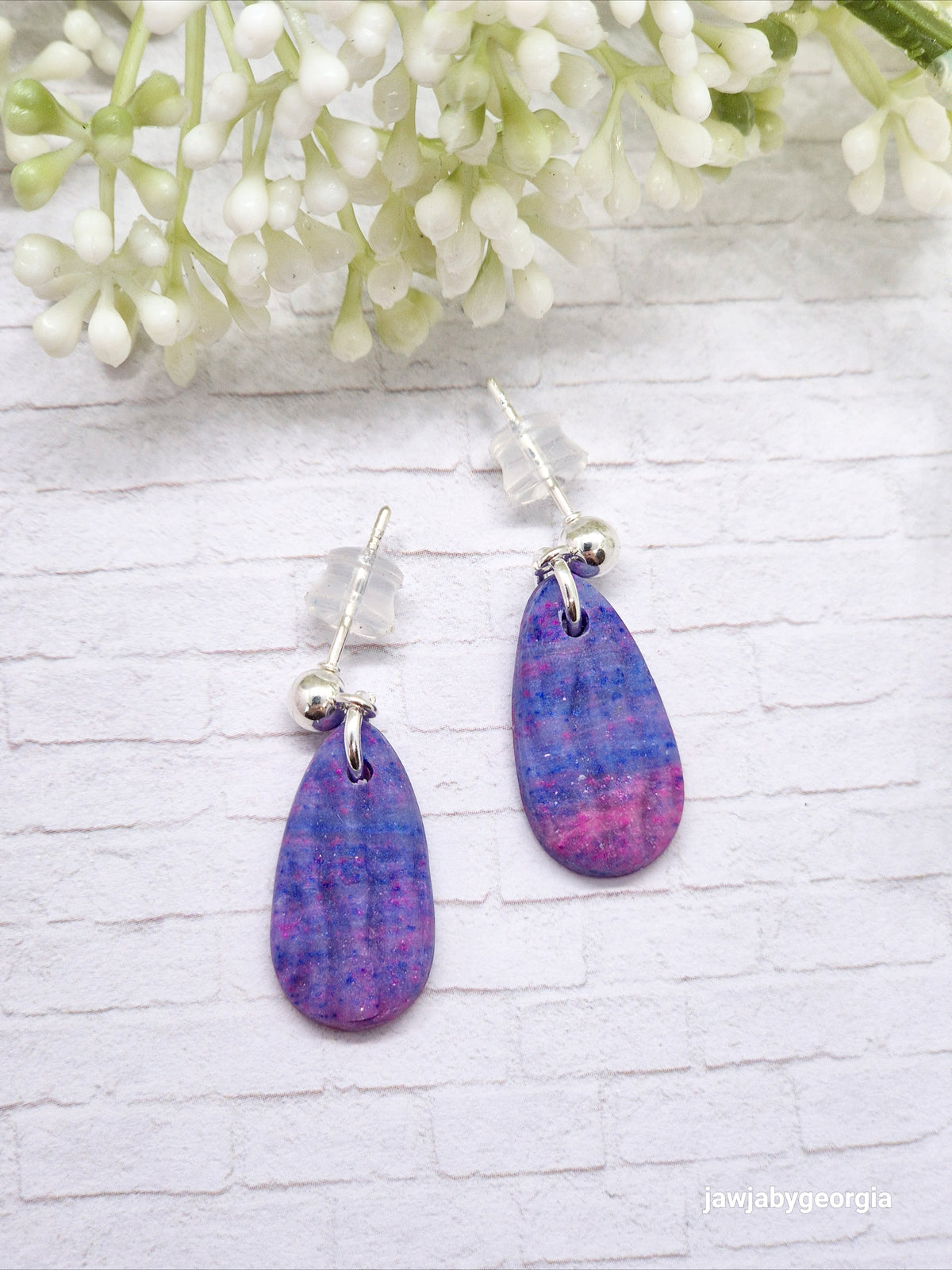 VIBRANT OMBRE TEARDROP POLYMER CLAY EARRINGS