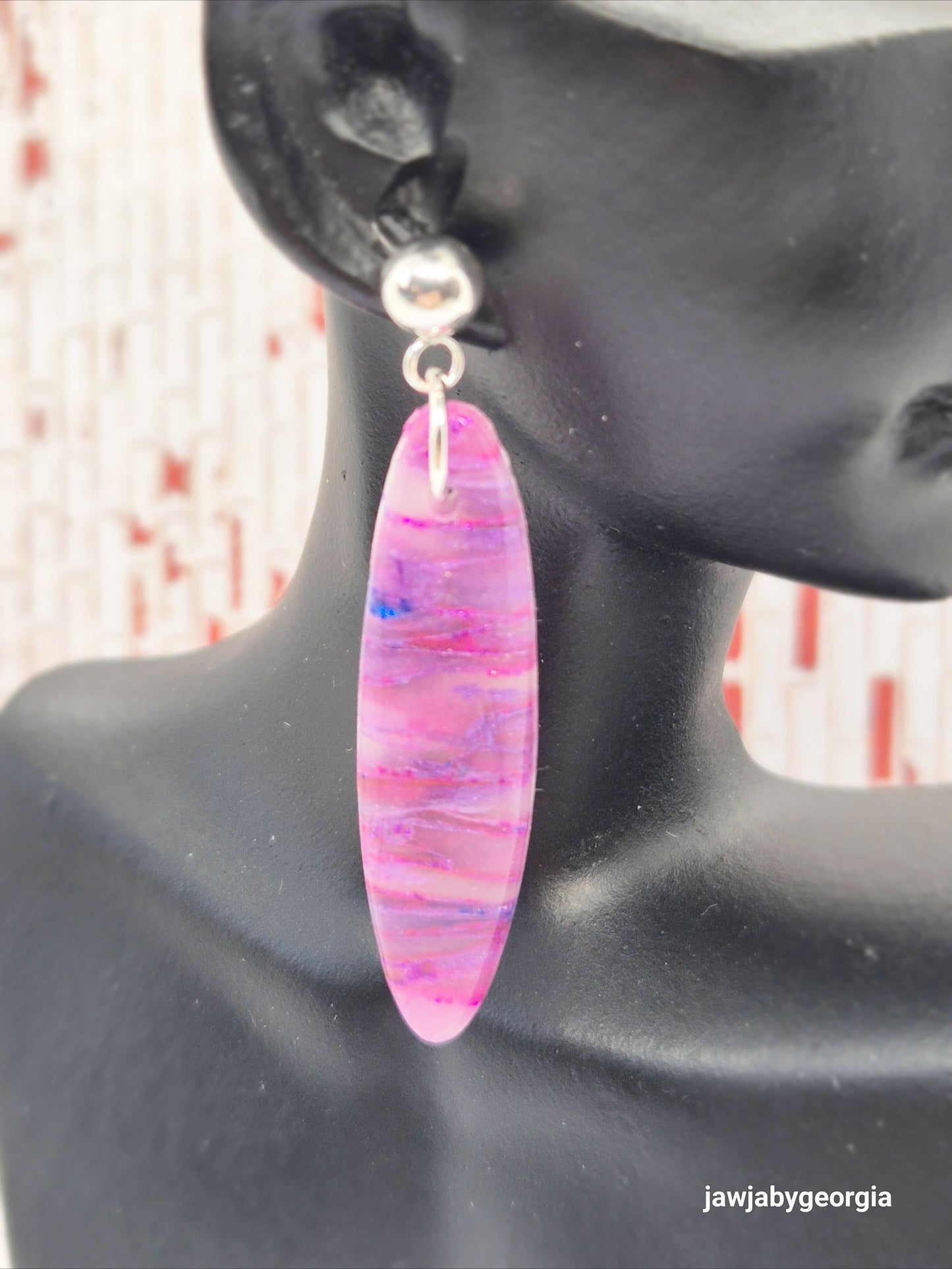 SHADES OF PINK POLYMER CLAY EARRINGS