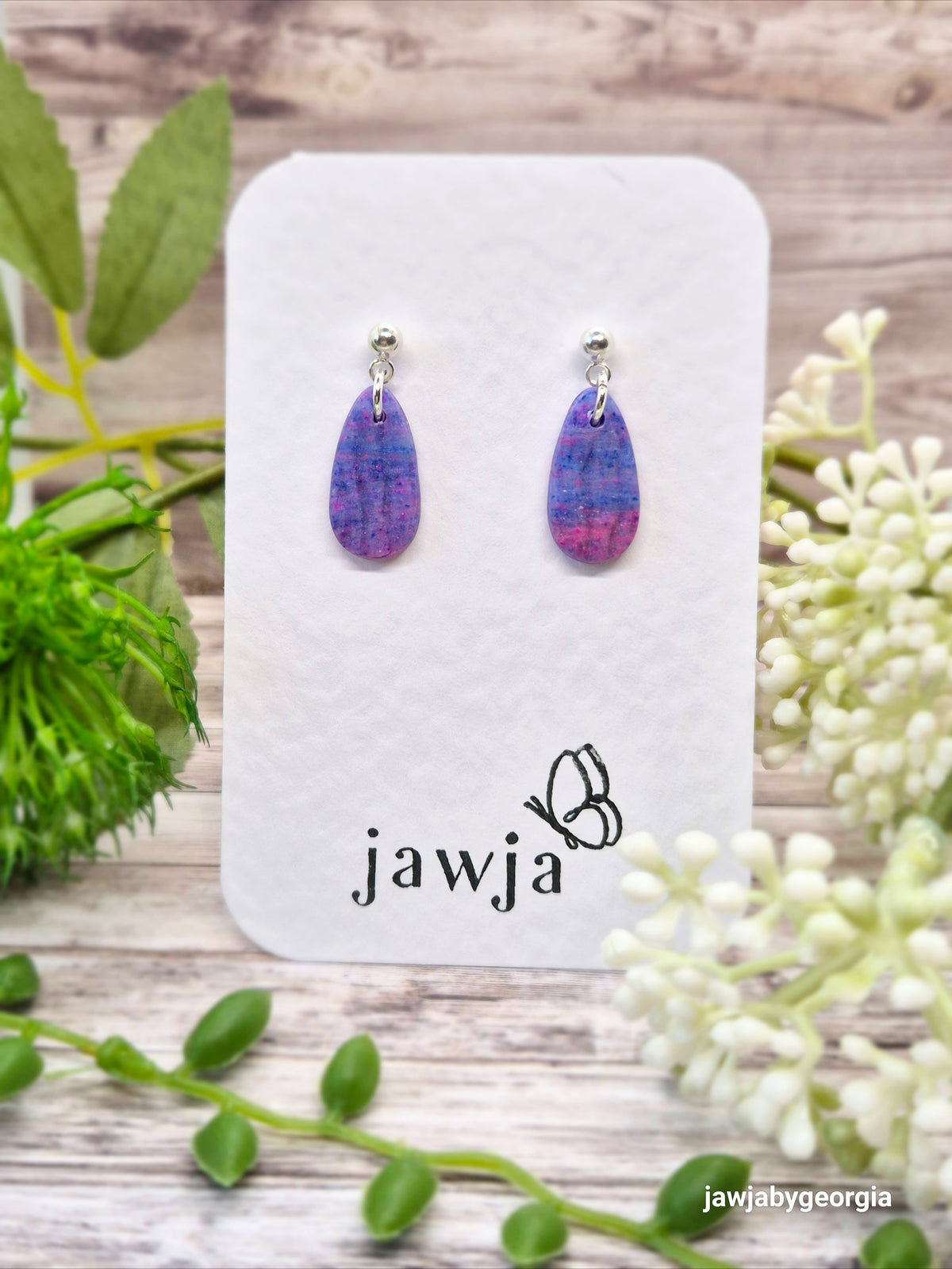 VIBRANT OMBRE TEARDROP POLYMER CLAY EARRINGS