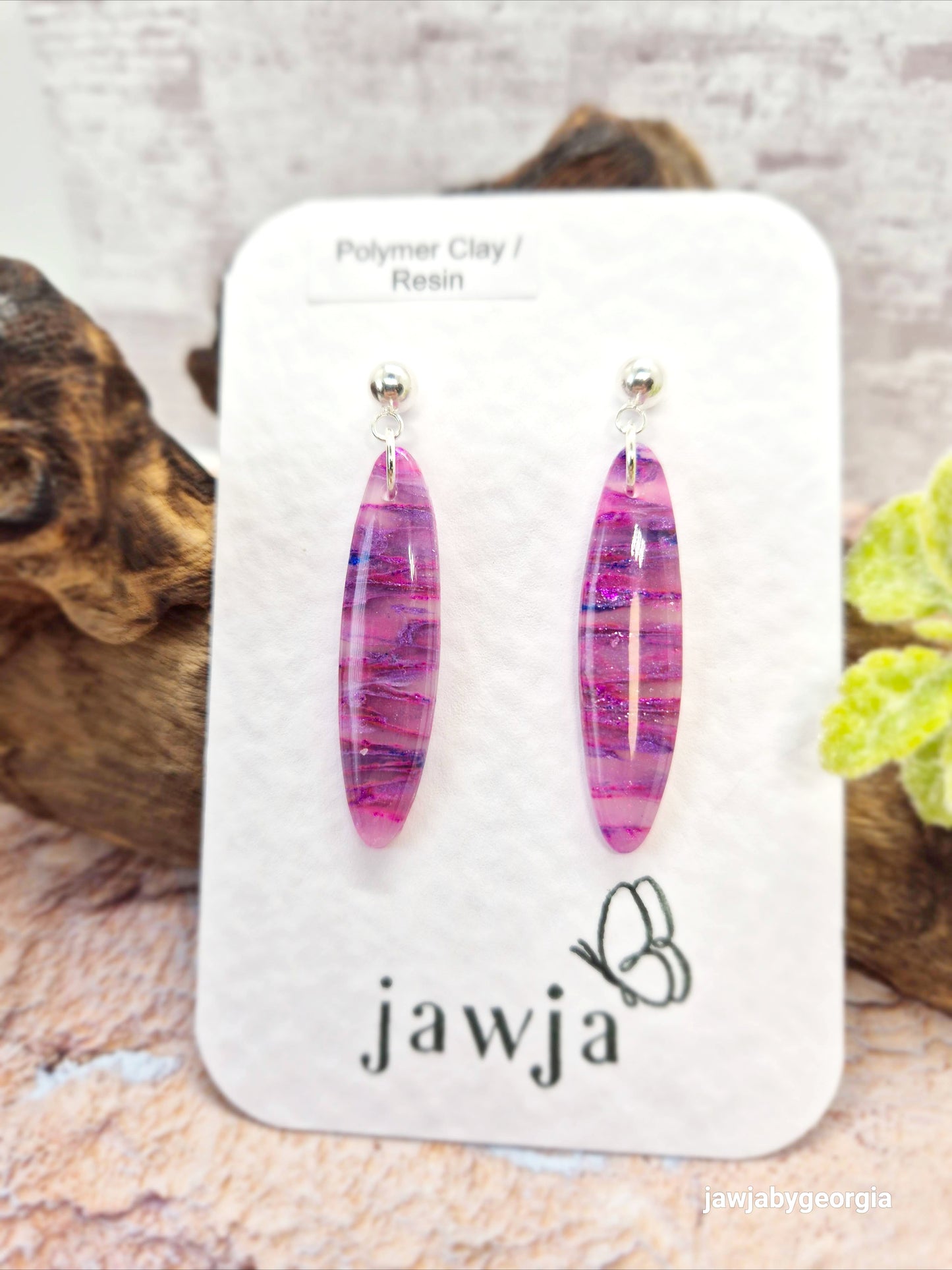 SHADES OF PINK POLYMER CLAY EARRINGS