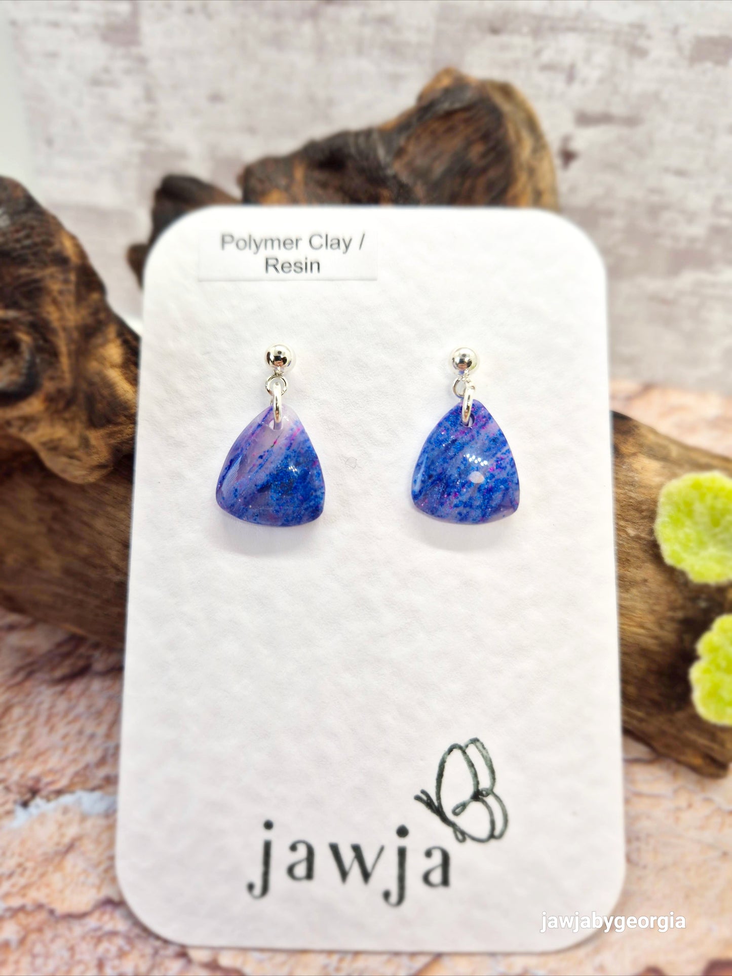 COSMIC BLUE POLYMER CLAY EARRINGS
