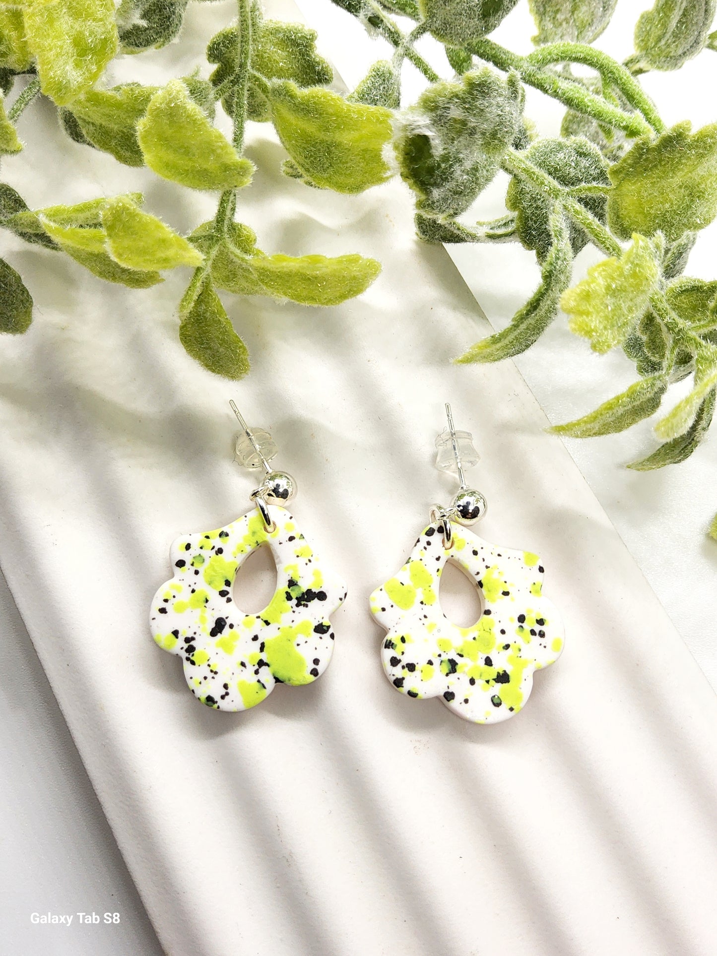 PAINT EFFECT POLYMER CLAY EARRINGS