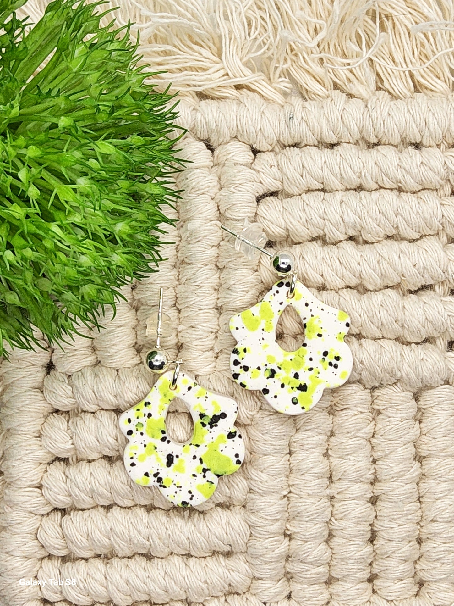 PAINT EFFECT POLYMER CLAY EARRINGS