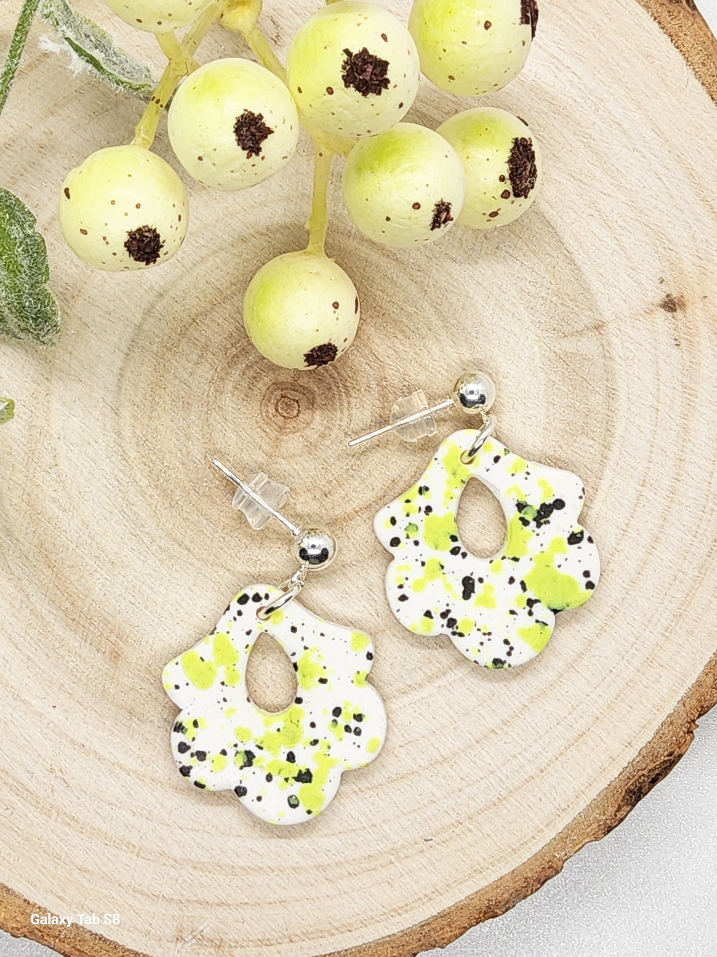 PAINT EFFECT POLYMER CLAY EARRINGS