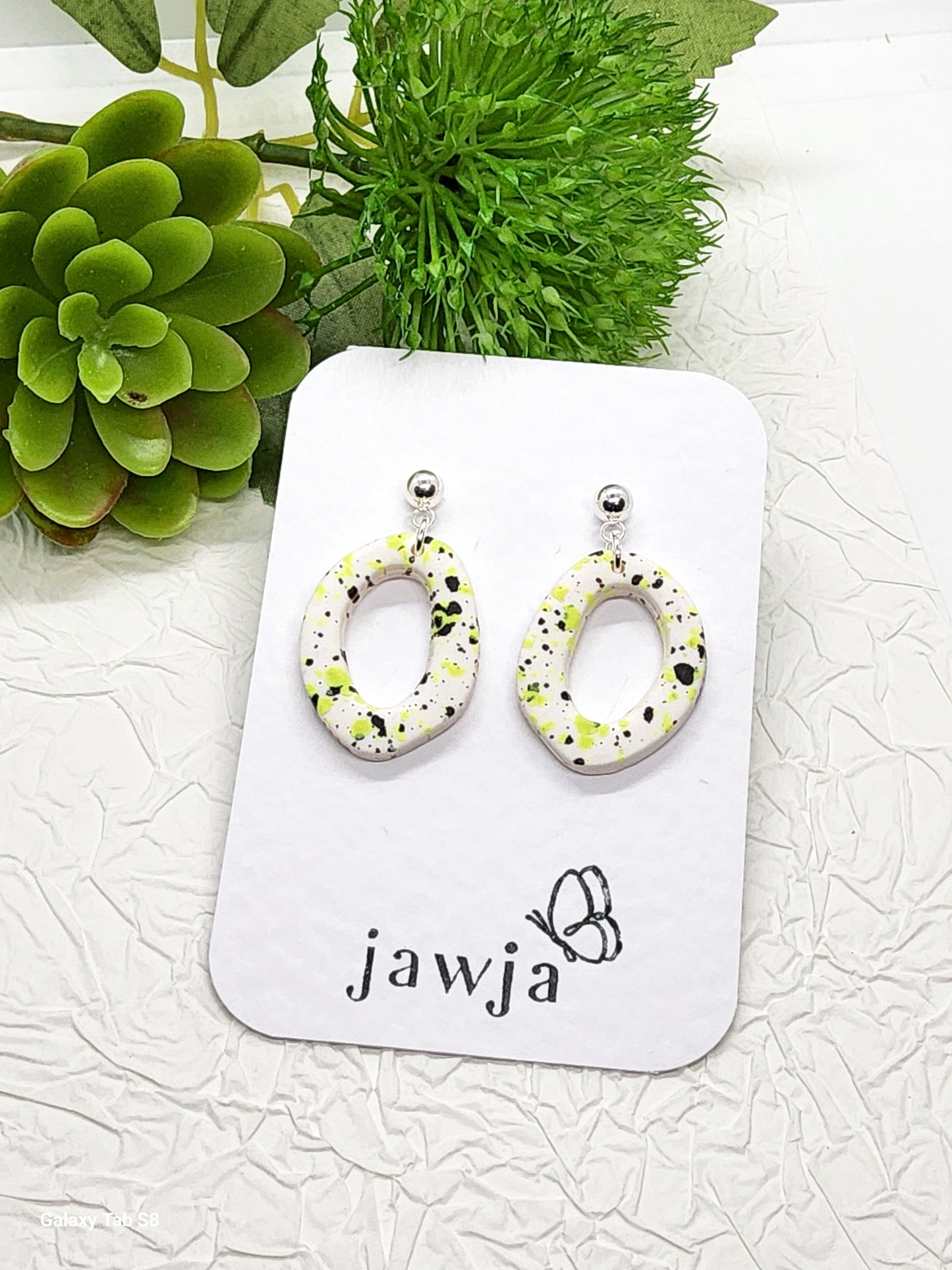 SPECKLED PAINT POLYMER CLAY EARRINGS