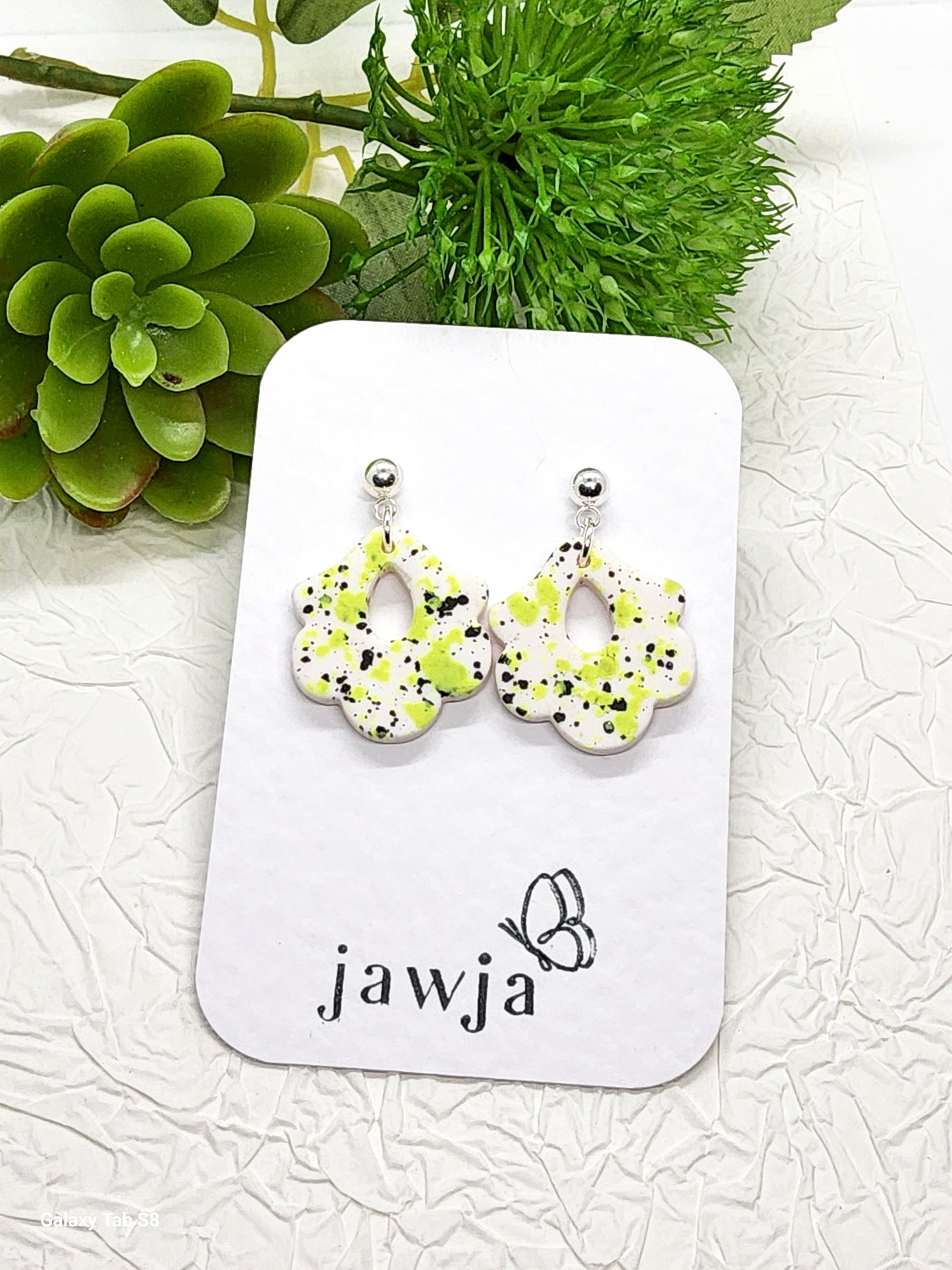 PAINT EFFECT POLYMER CLAY EARRINGS