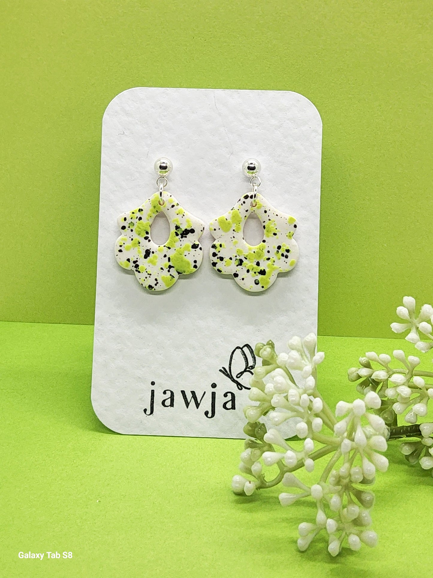 PAINT EFFECT POLYMER CLAY EARRINGS