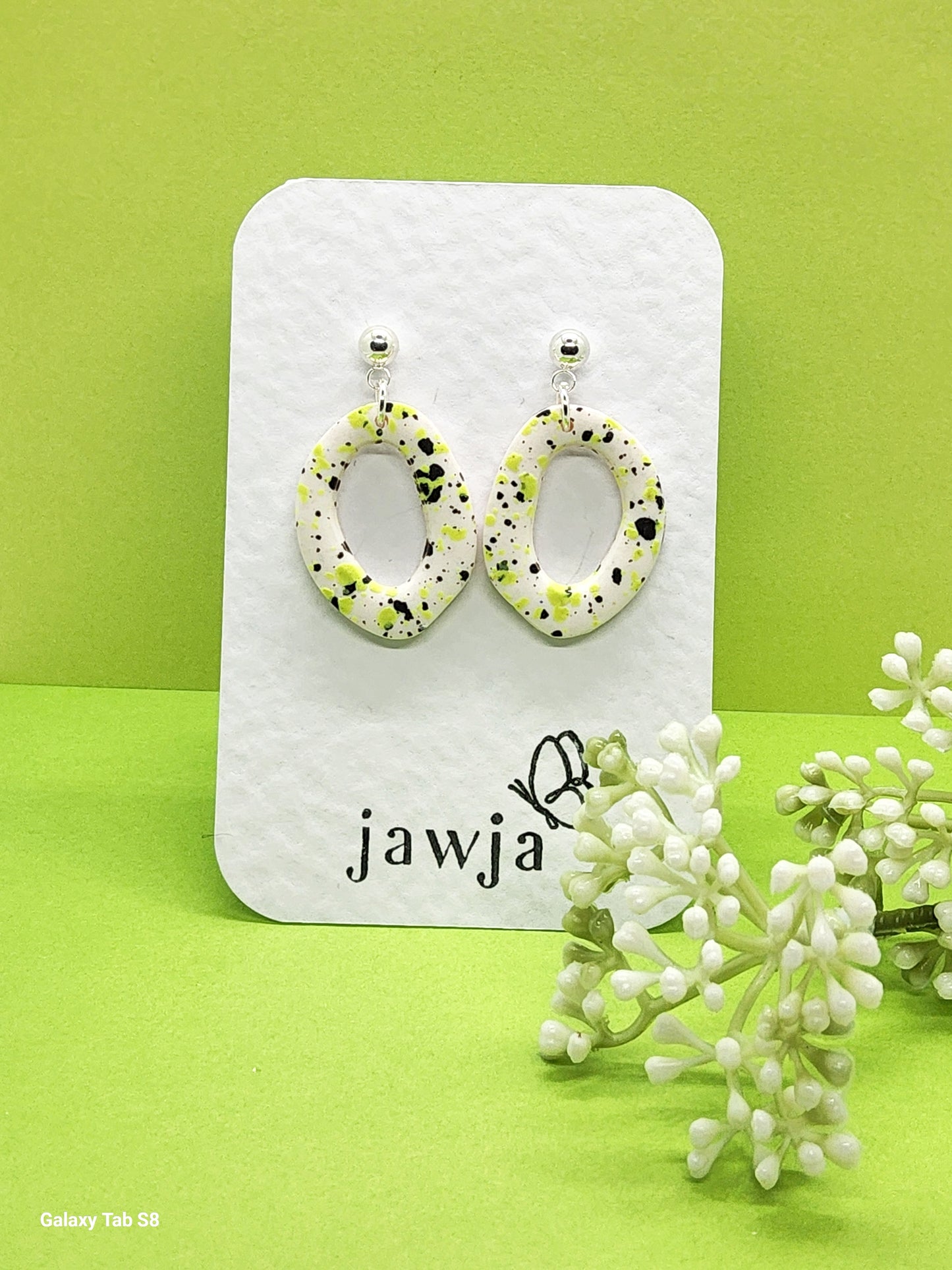 SPECKLED PAINT POLYMER CLAY EARRINGS