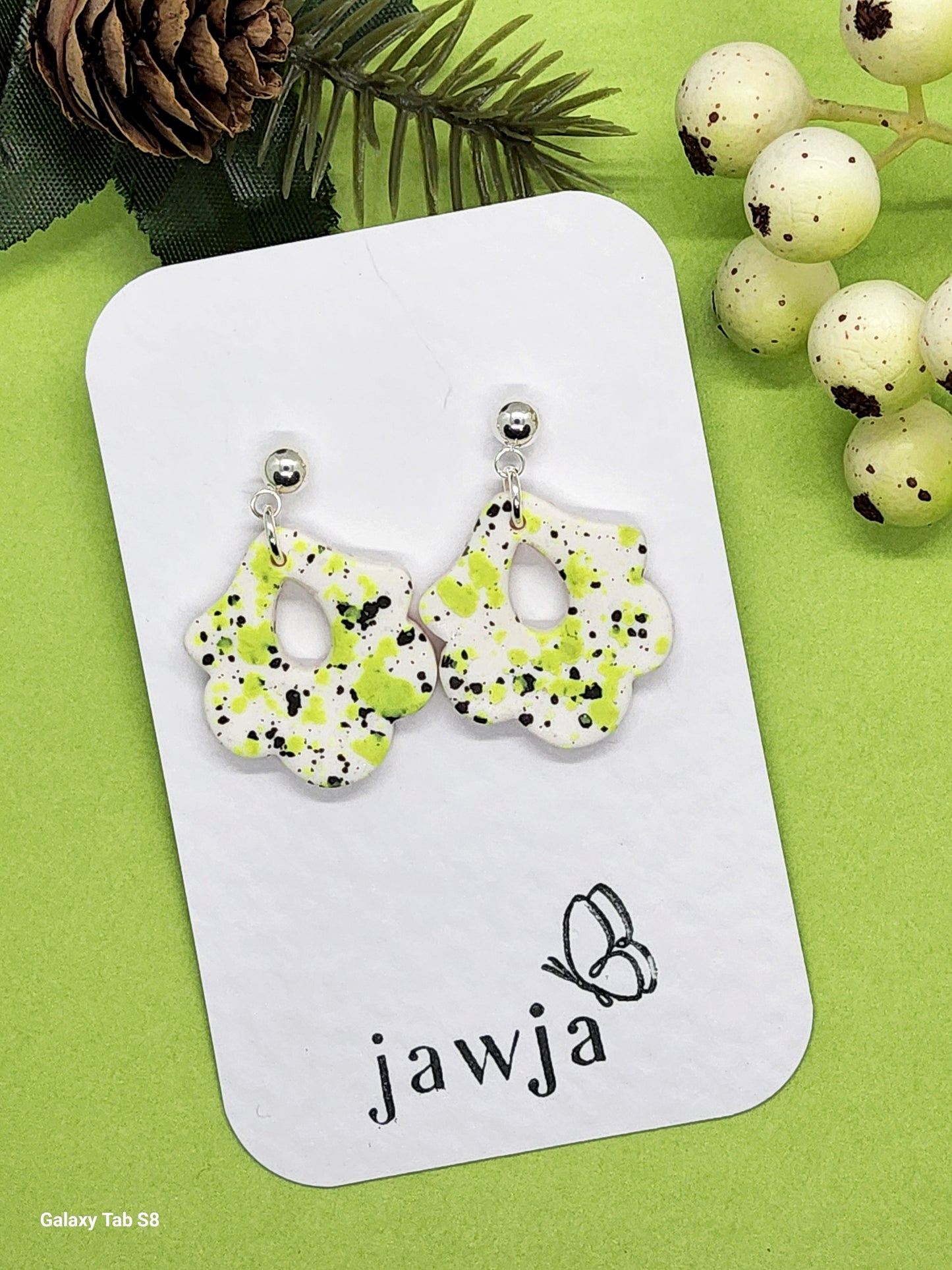 PAINT EFFECT POLYMER CLAY EARRINGS