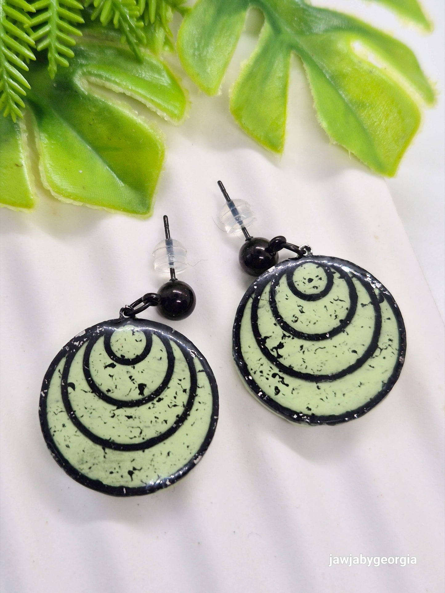 PISTACHIO POLYMER CLAY EARRINGS