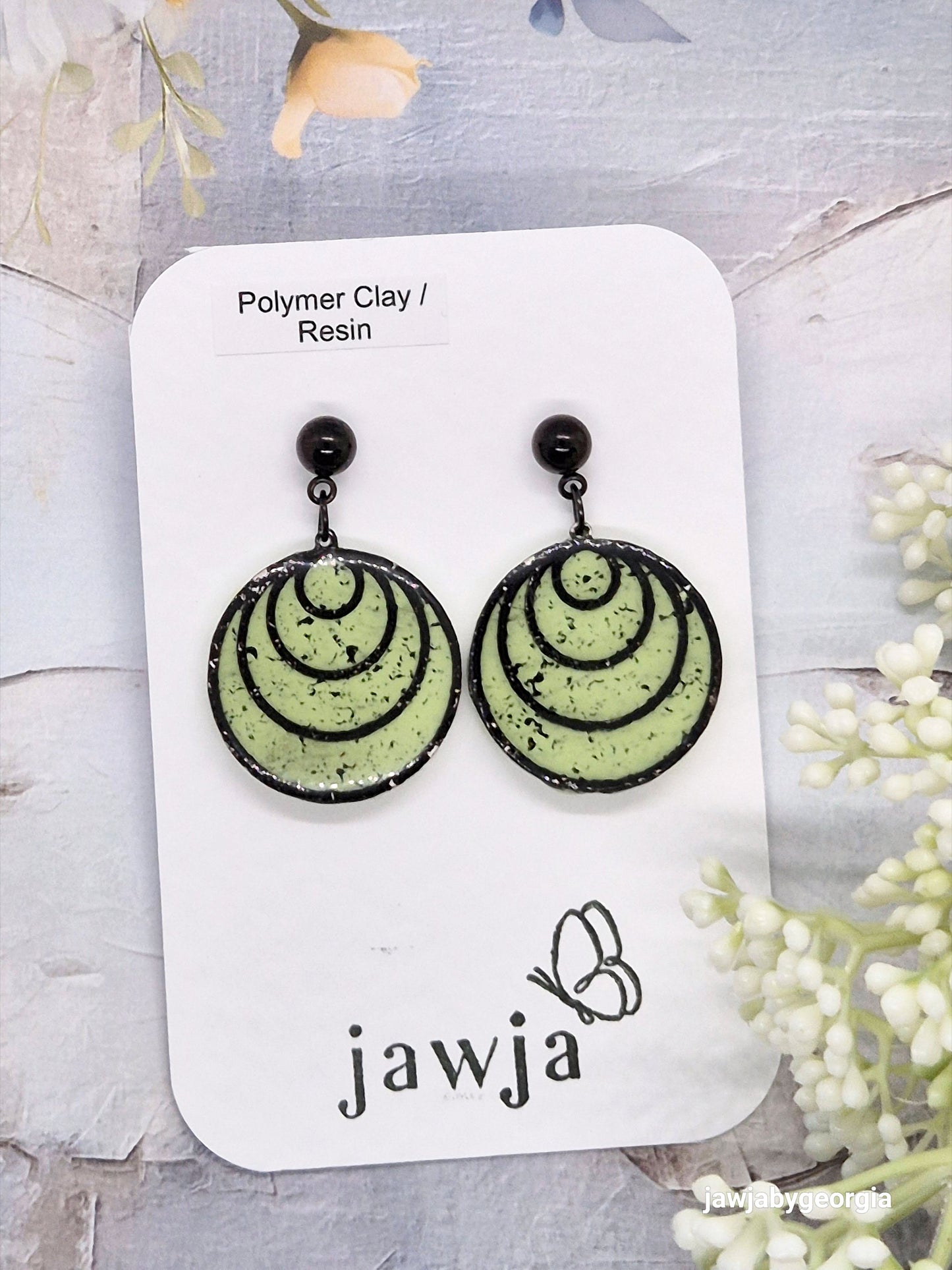 PISTACHIO POLYMER CLAY EARRINGS