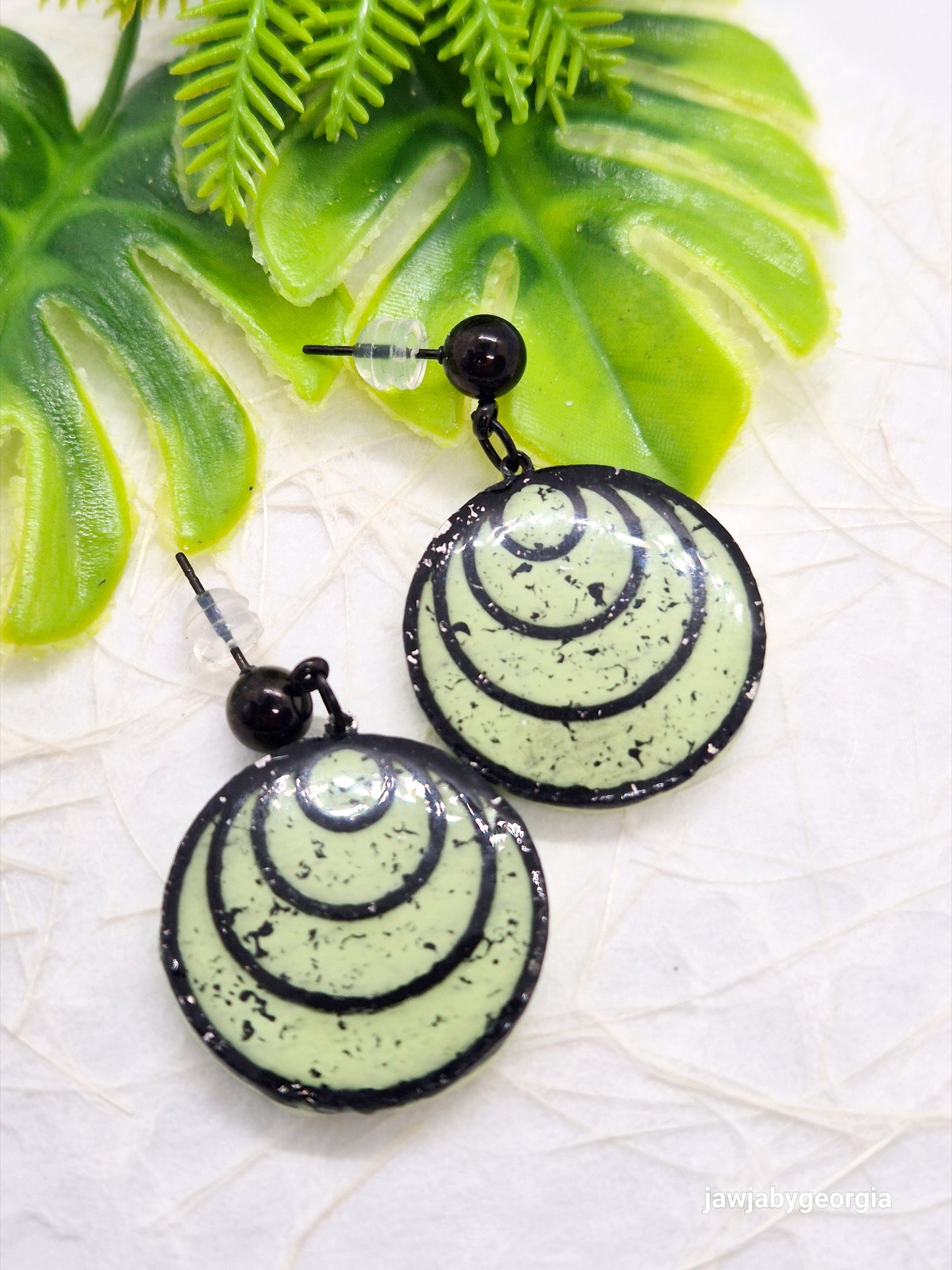 PISTACHIO POLYMER CLAY EARRINGS