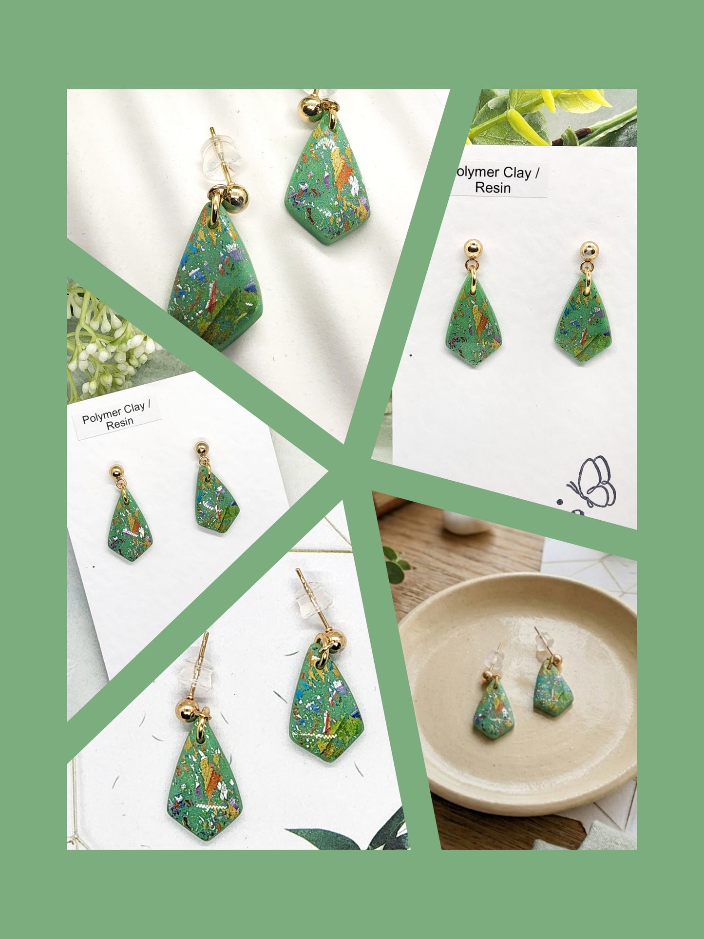 TERRAZZO POLYMER CLAY EARRINGS