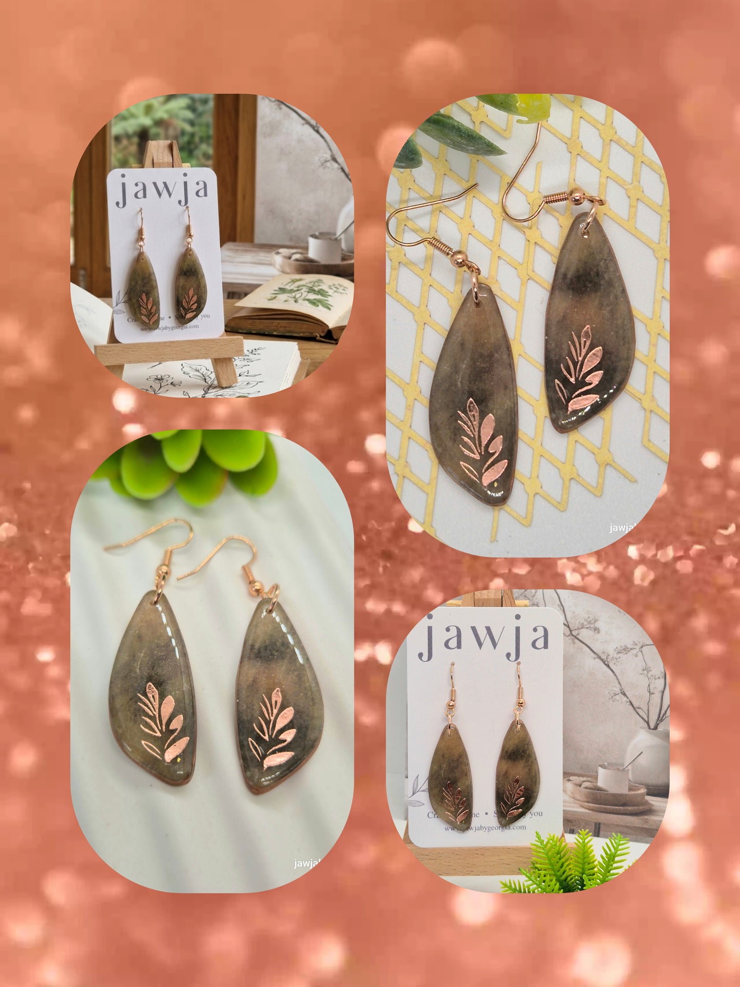 BOTANICAL OILS ON POLYMER CLAY EARRINGS