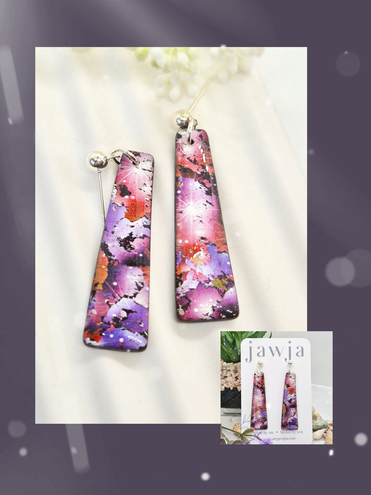 GALAXY POLYMER CLAY EARRINGS