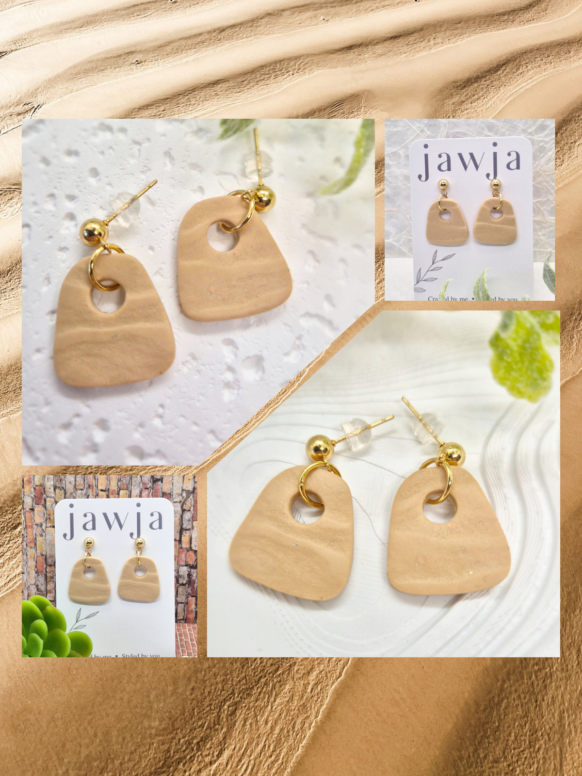 SANDY POLYMER CLAY EARRINGS