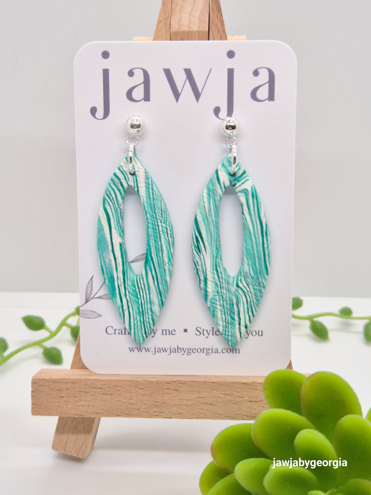 SPEARMINT POLYMER CLAY EARRINGS